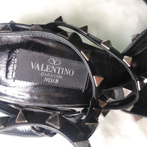 ❤️SOLD❤️Valentino rockstud kitten so black 38.5 - Picture 8 of 8